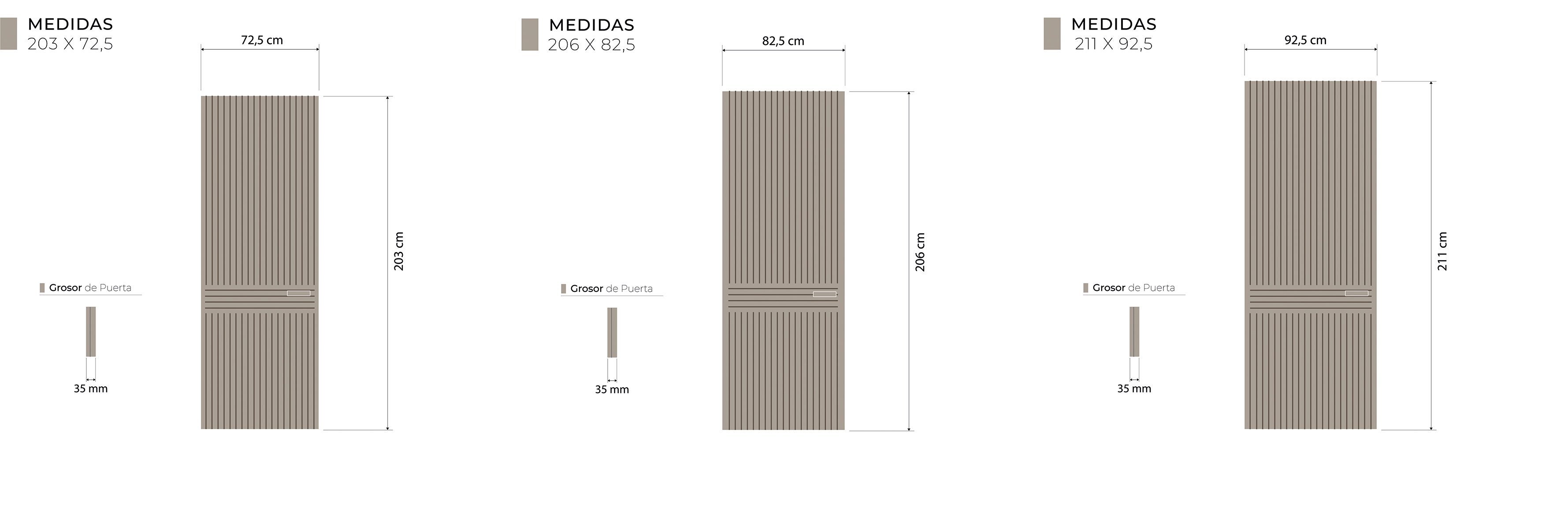 Medidas Técnicas sORA Interior Madera